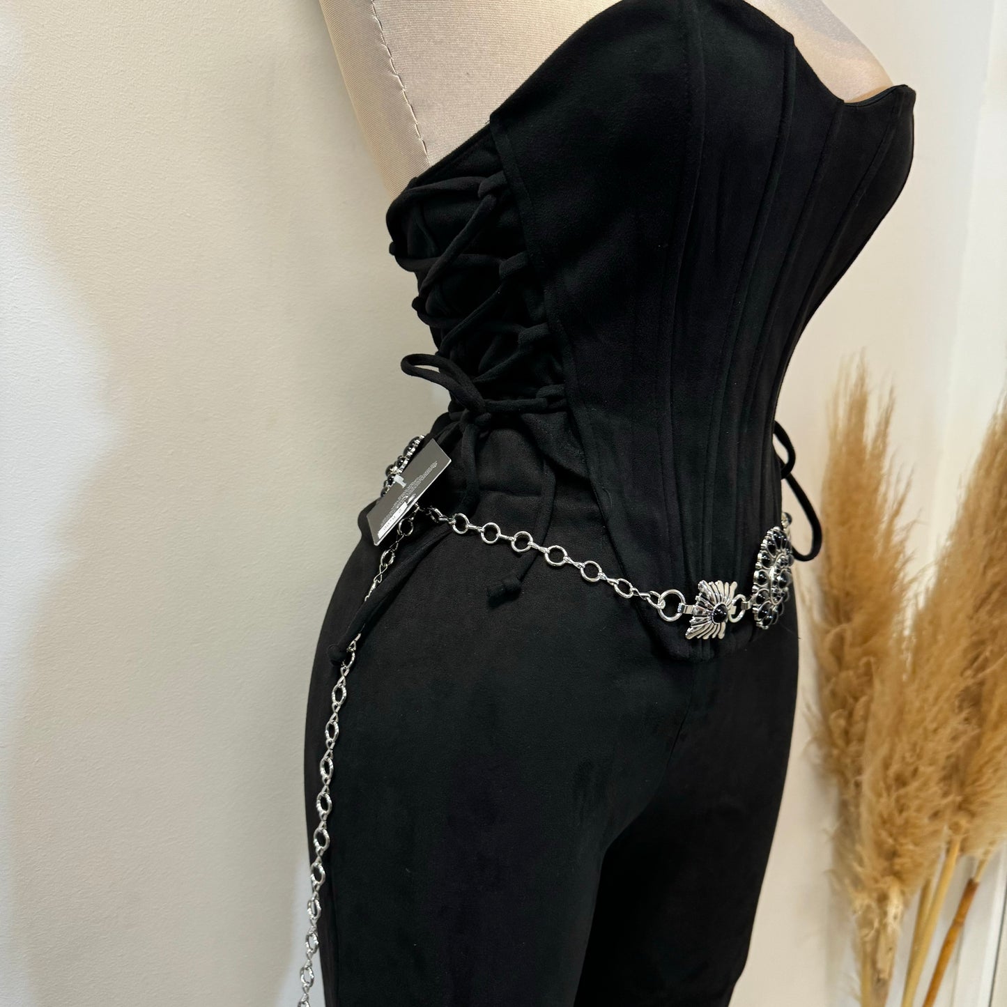 Jaripeo Suede Pant Set-Black1