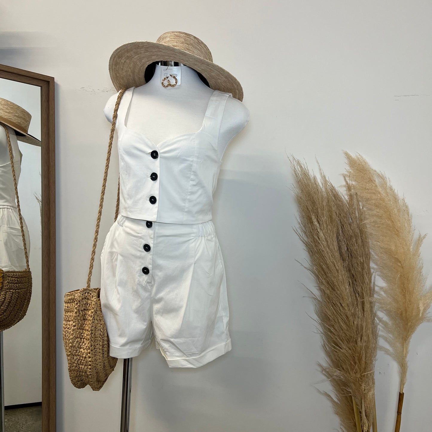 Aurora Linen Set-White