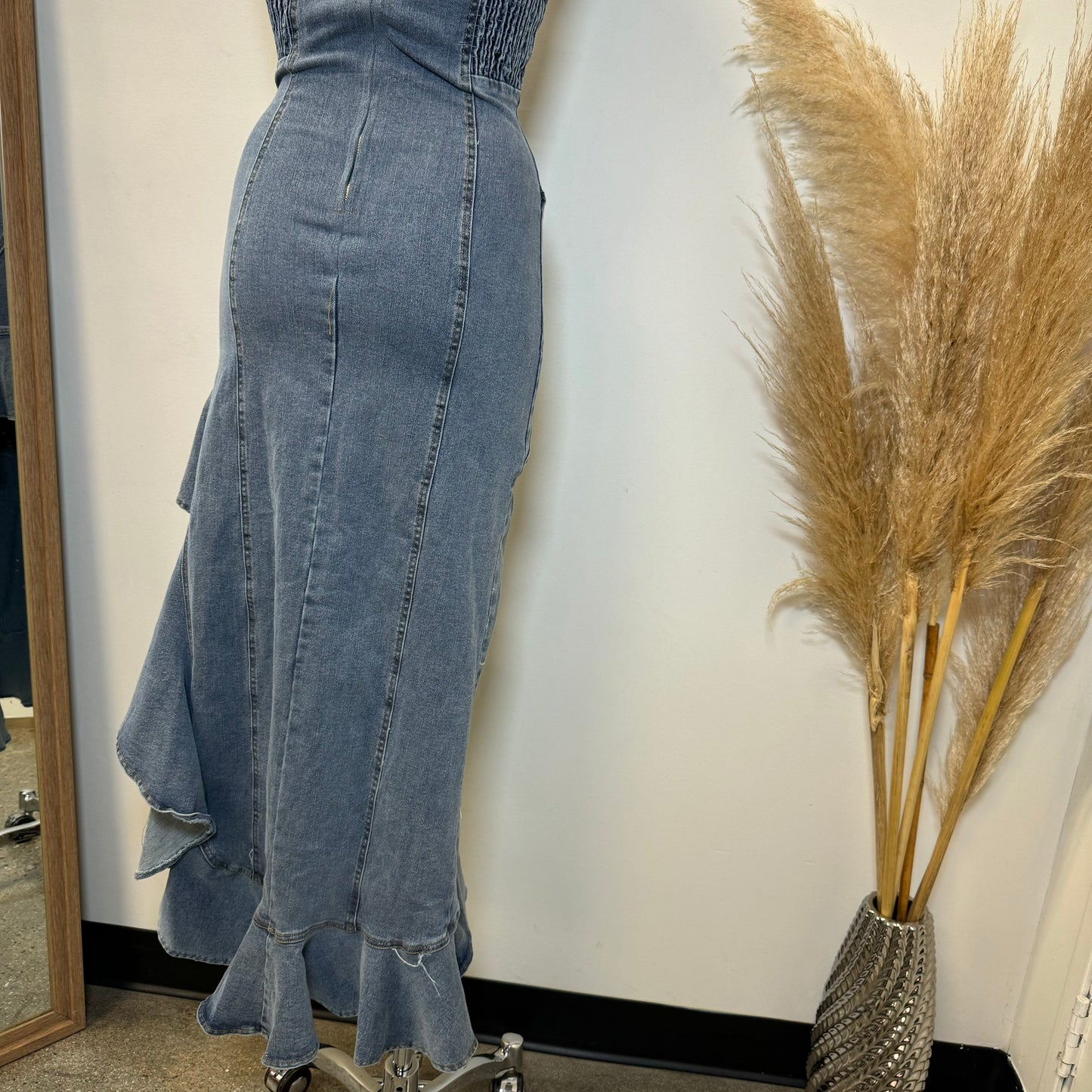 La Chula Dress-Denim