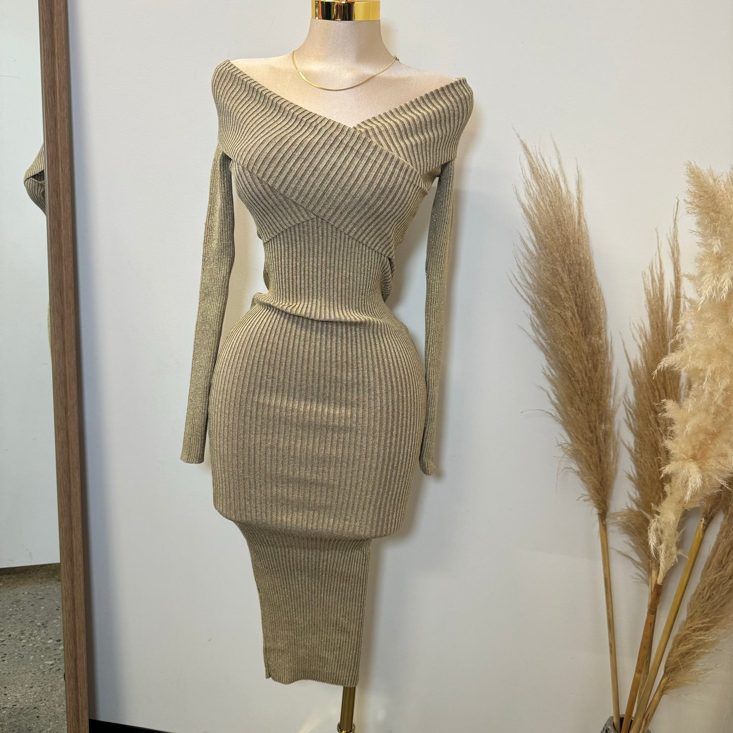 Goldy Dress-Gold