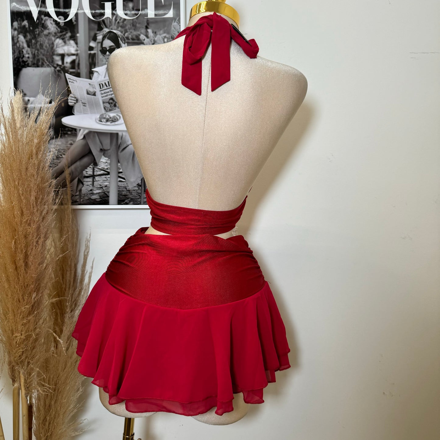 El efecto Skirt Set-Red