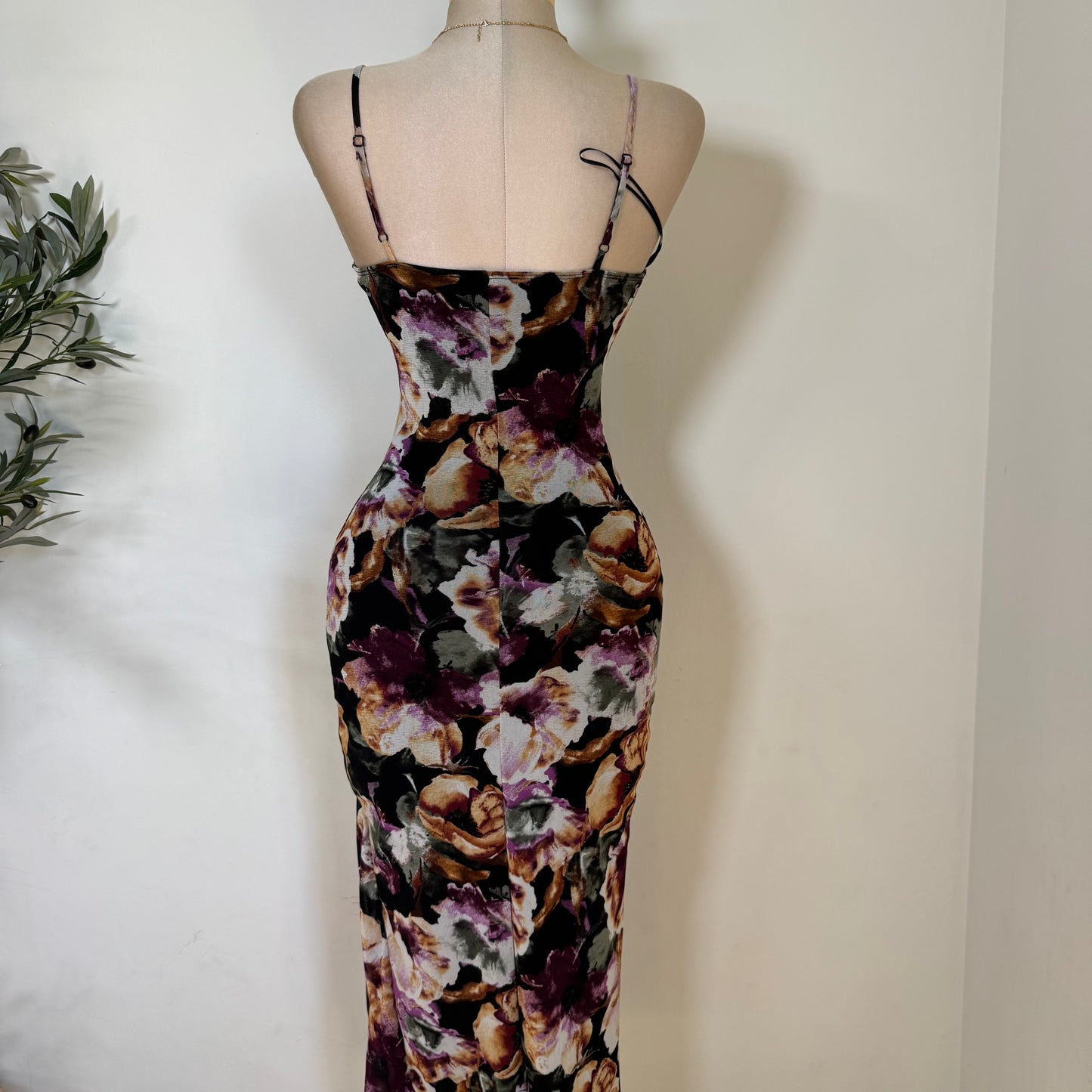 Karil Mesh Dress-Purple Print Mesh
