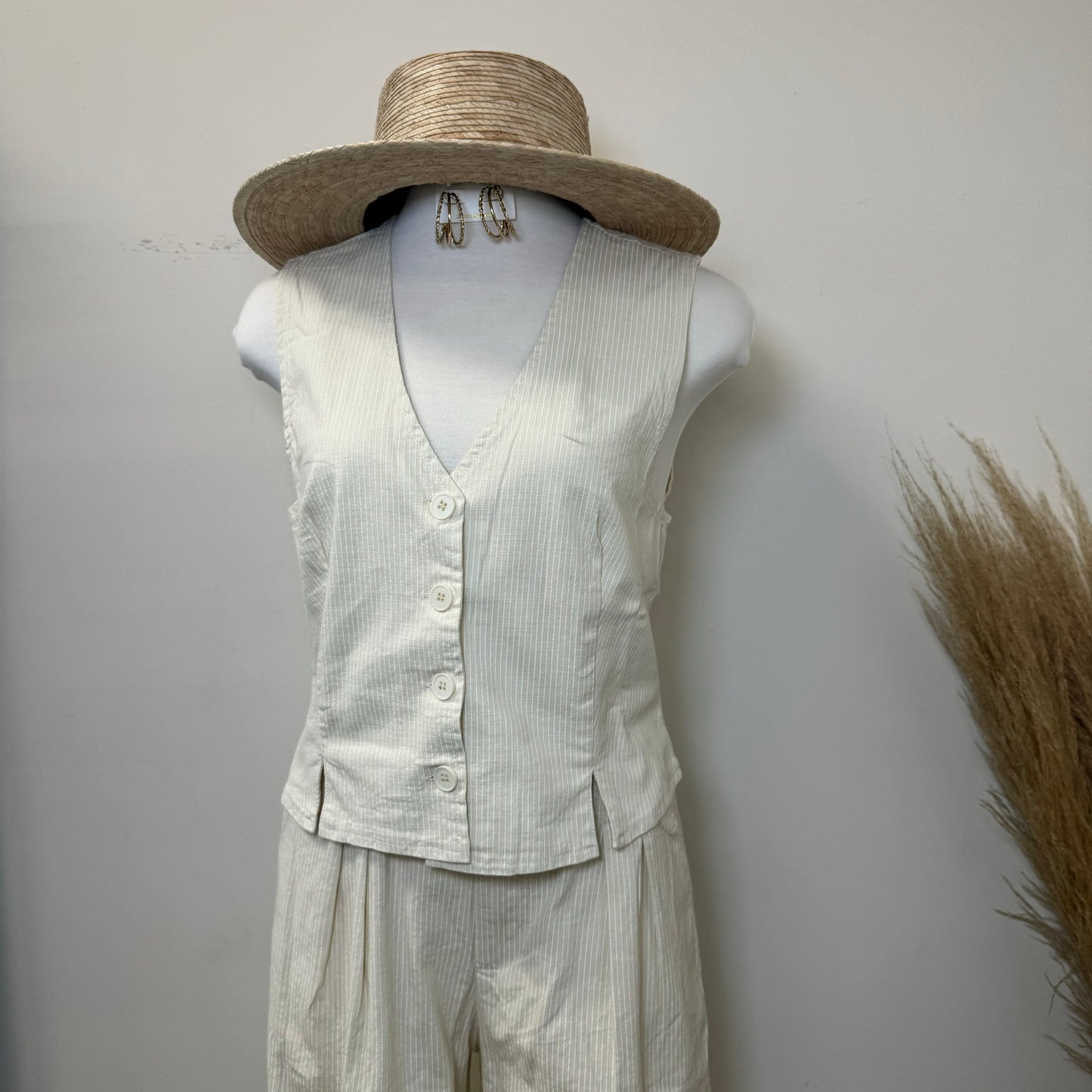 Anggy Two Piece Set-Beige