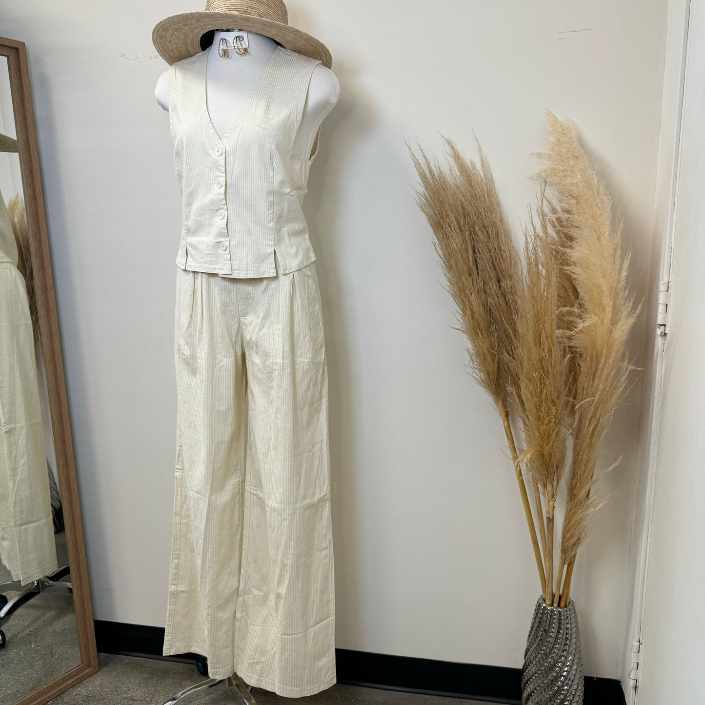 Anggy Two Piece Set-Beige