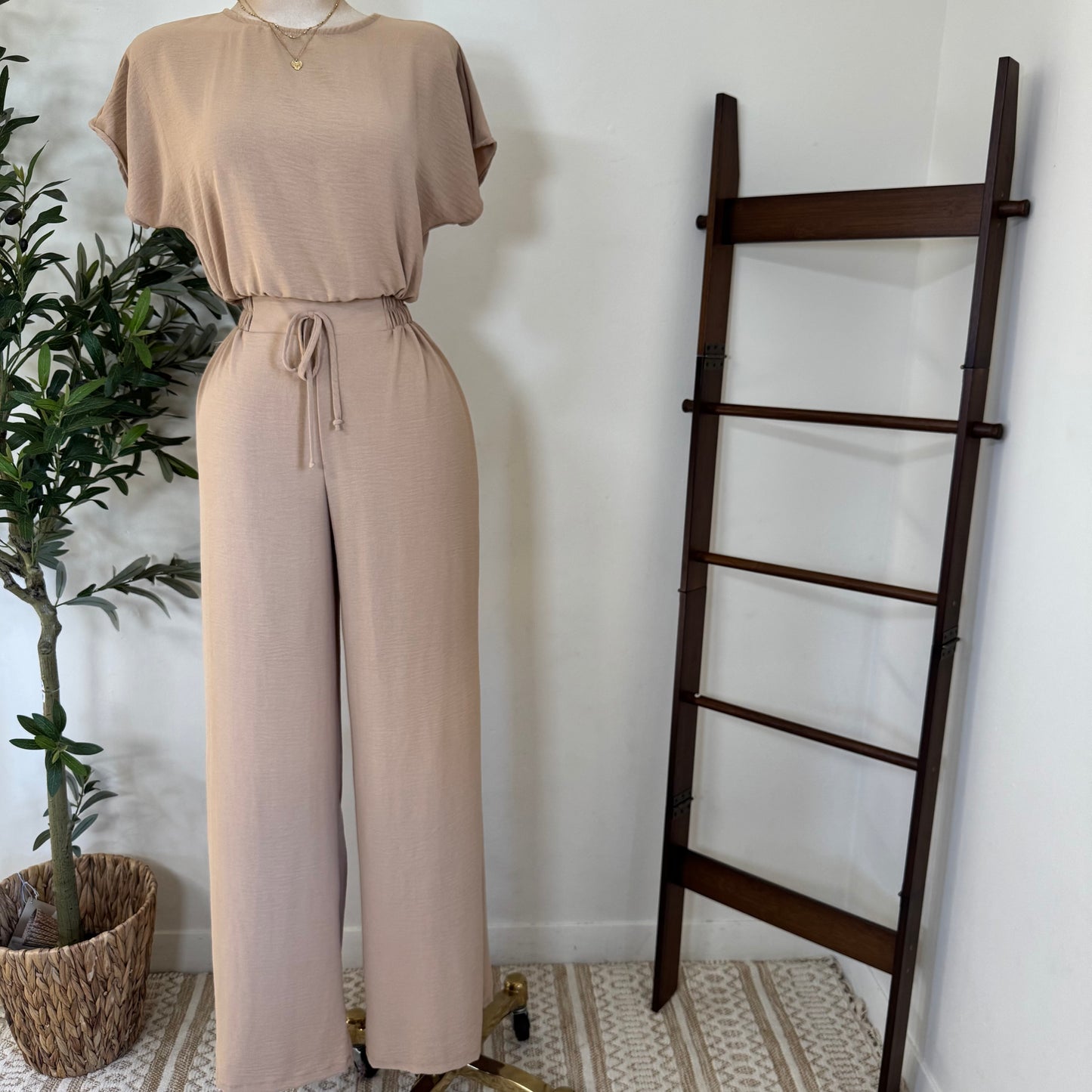 Comfy Pant Set-Khaki
