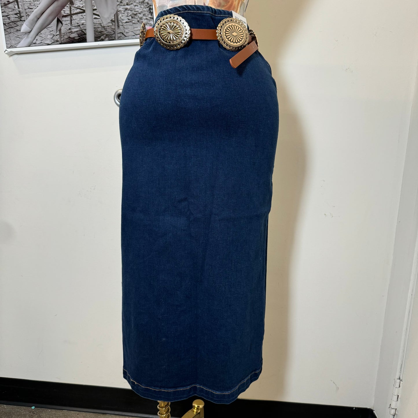 Long Denim High Waisted-Blue