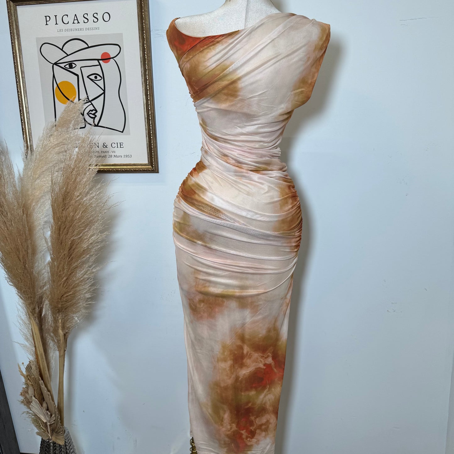 Luxi Dress-Rust