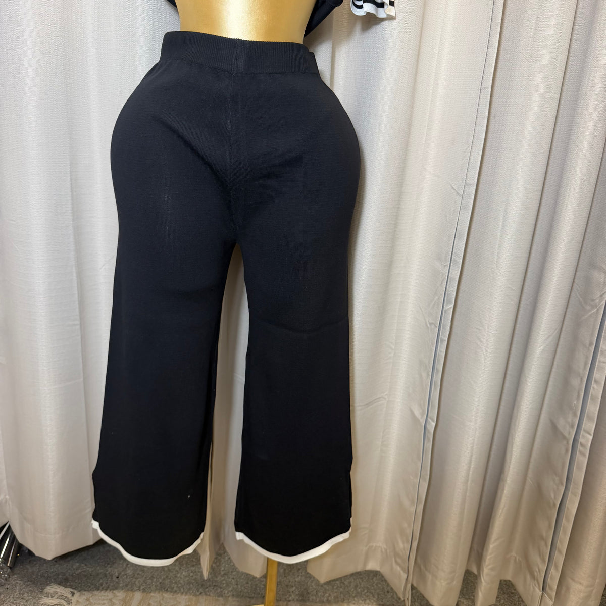 PL-Knit Sweater Pants-Black