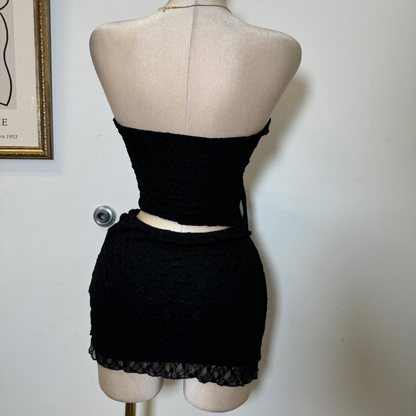 Lace Skirt Set-Black