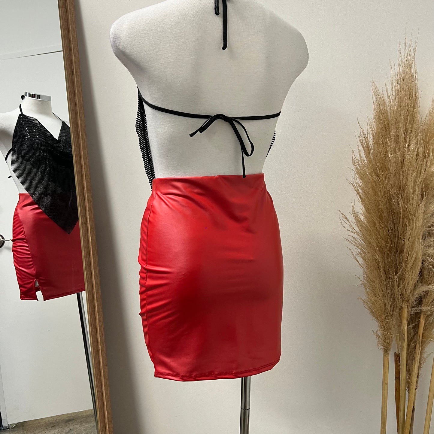 Leather skirt 1-Red