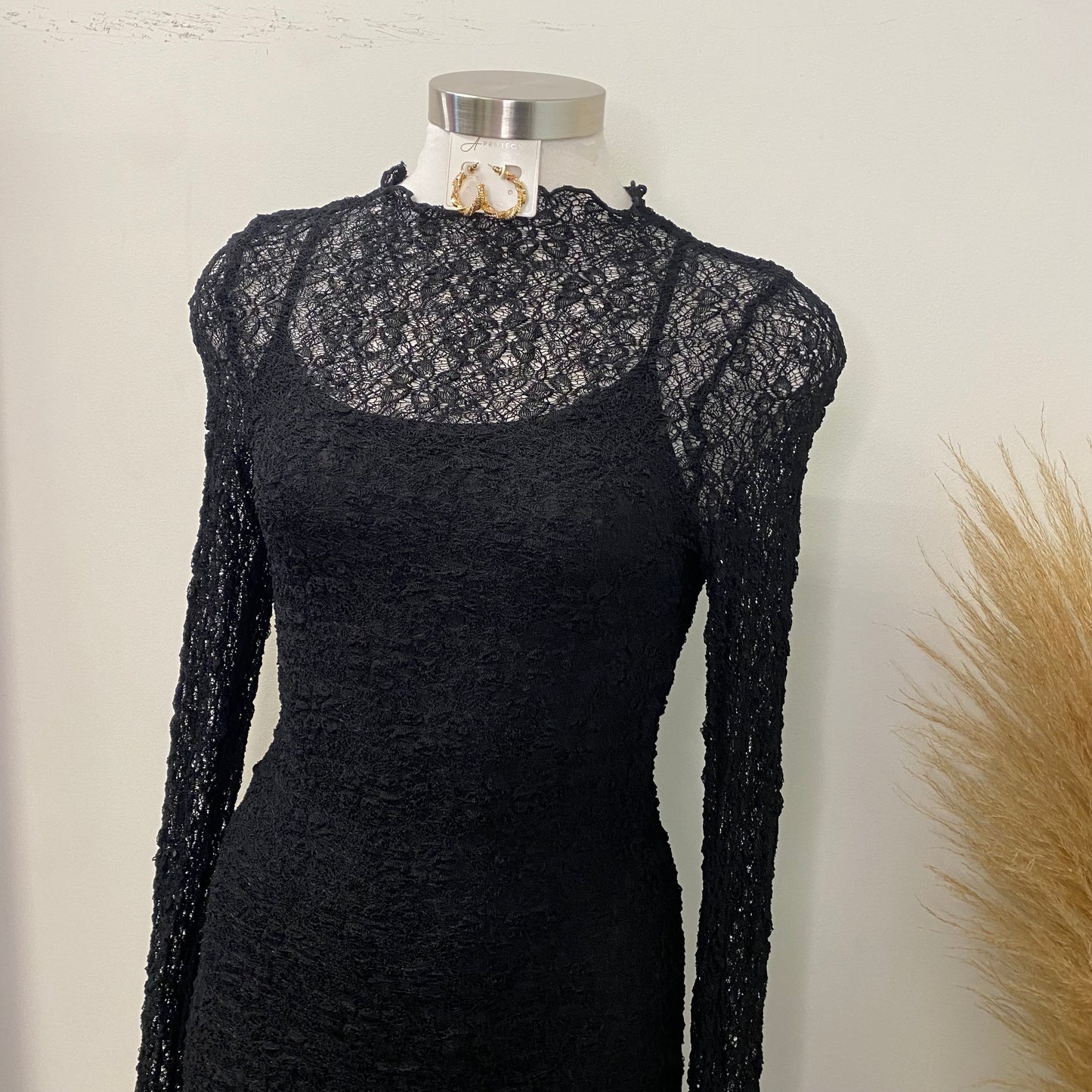 Karolina Lace Dress -Black