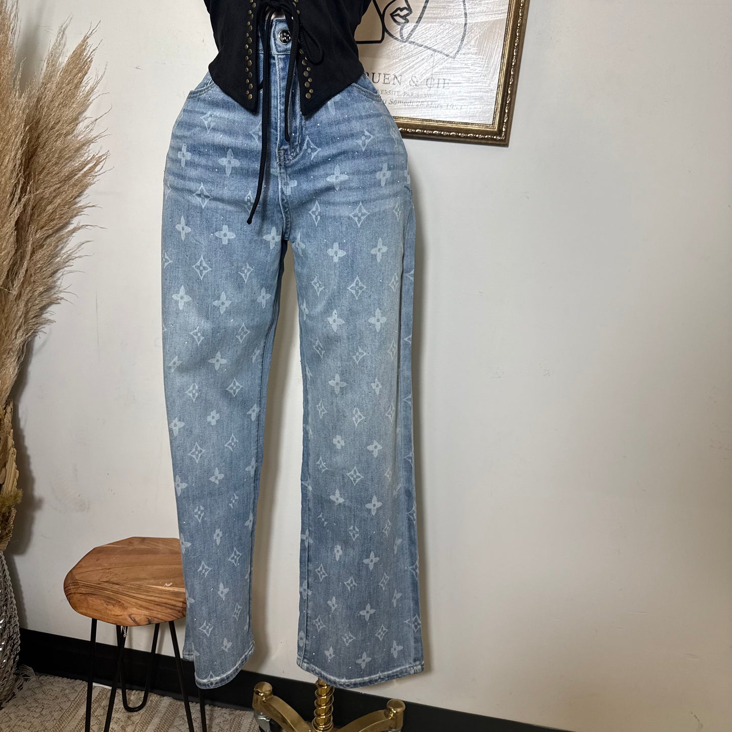 Logo Rhinestpants-Blue