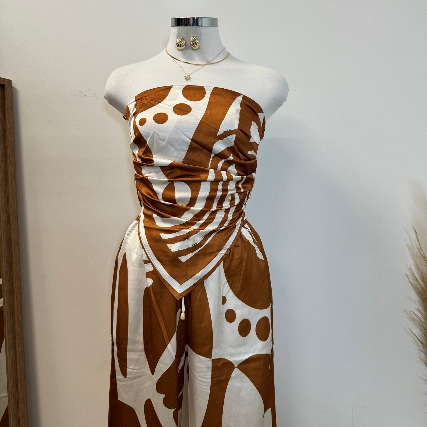 All me Two piece Set -Brown