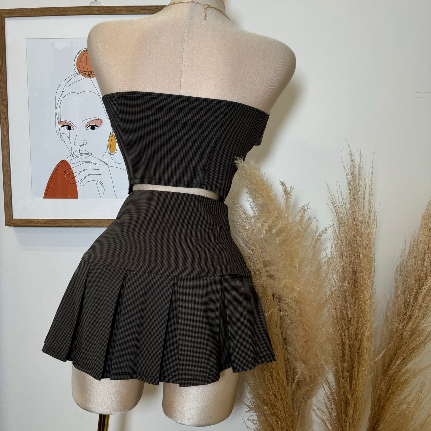 Tu Sin El Skirt Set-Brown