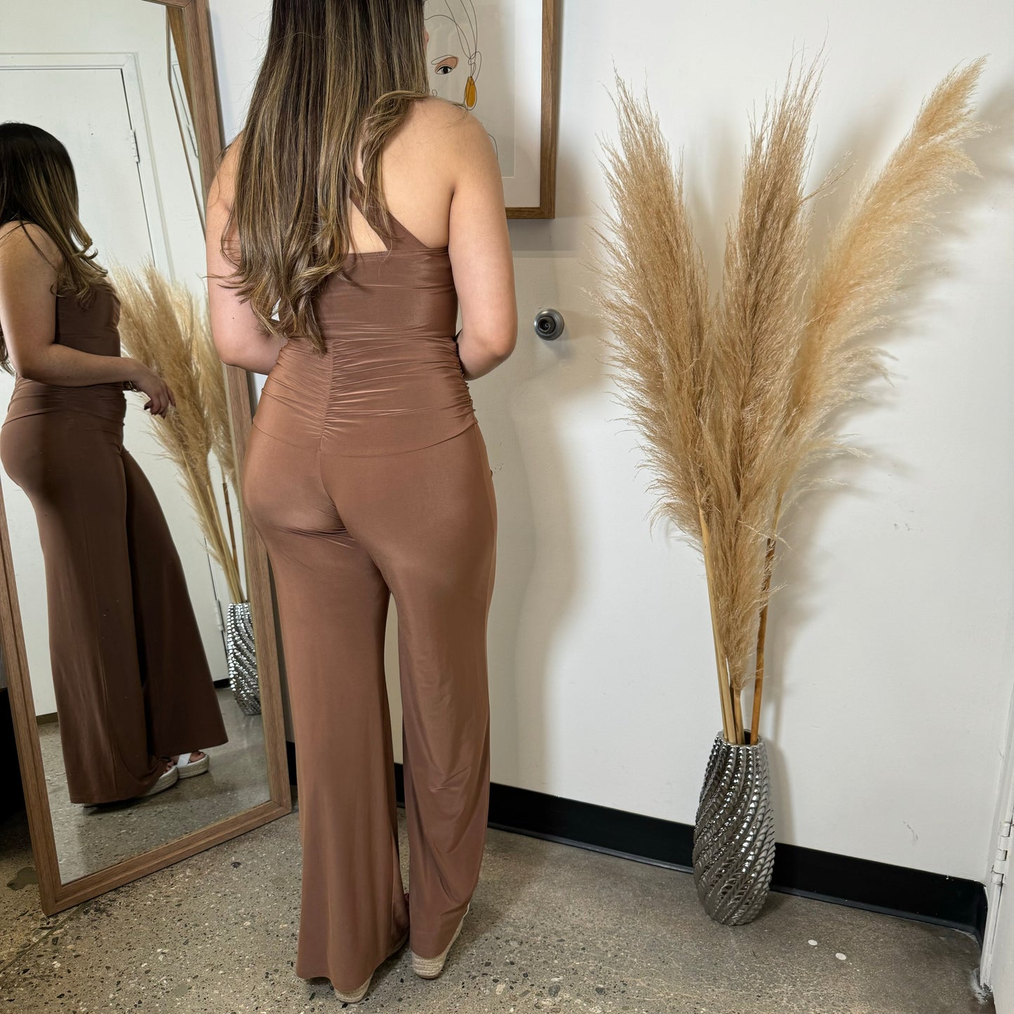 Arianelly Pant Set-Brown
