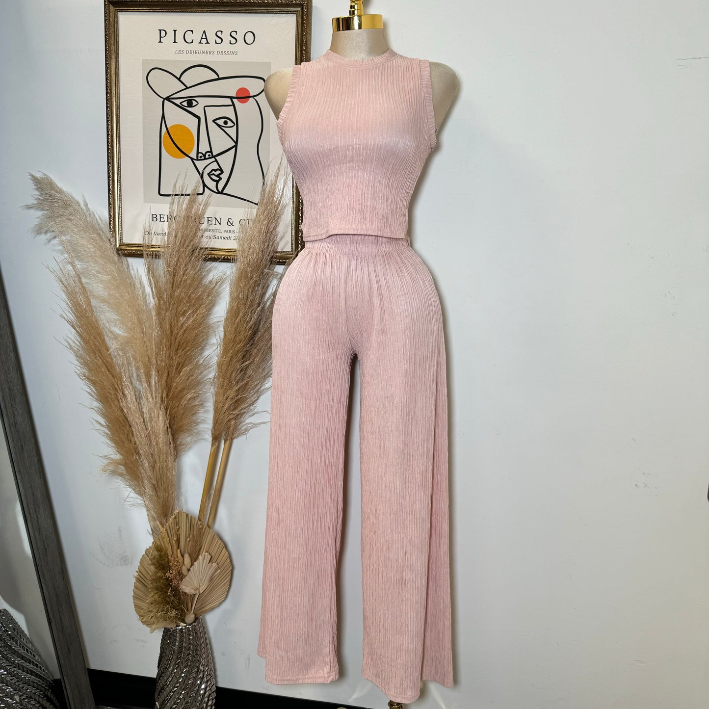 Tamara Two Piece Set-Pink Pearl