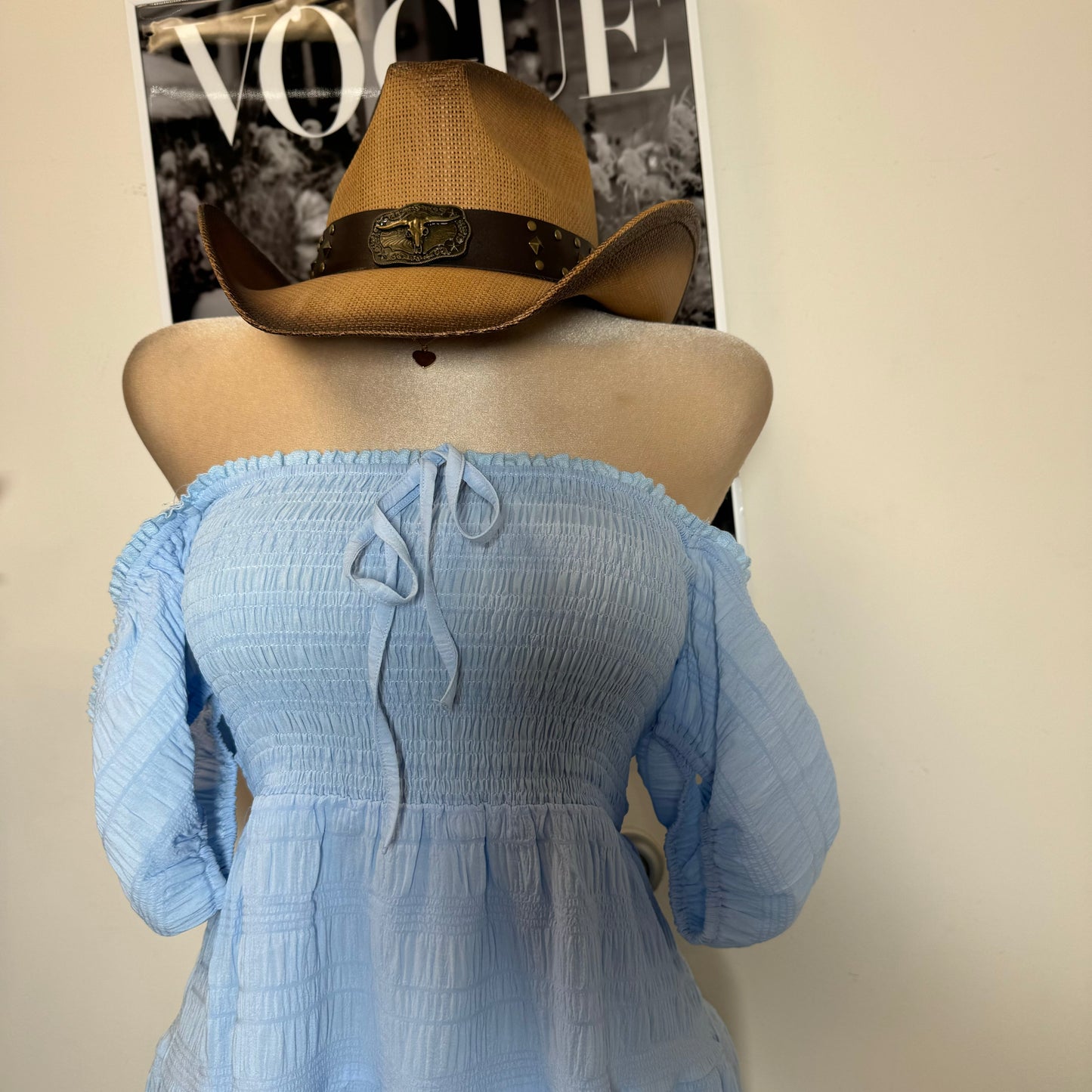 Vaquerita Dress-Baby Blue
