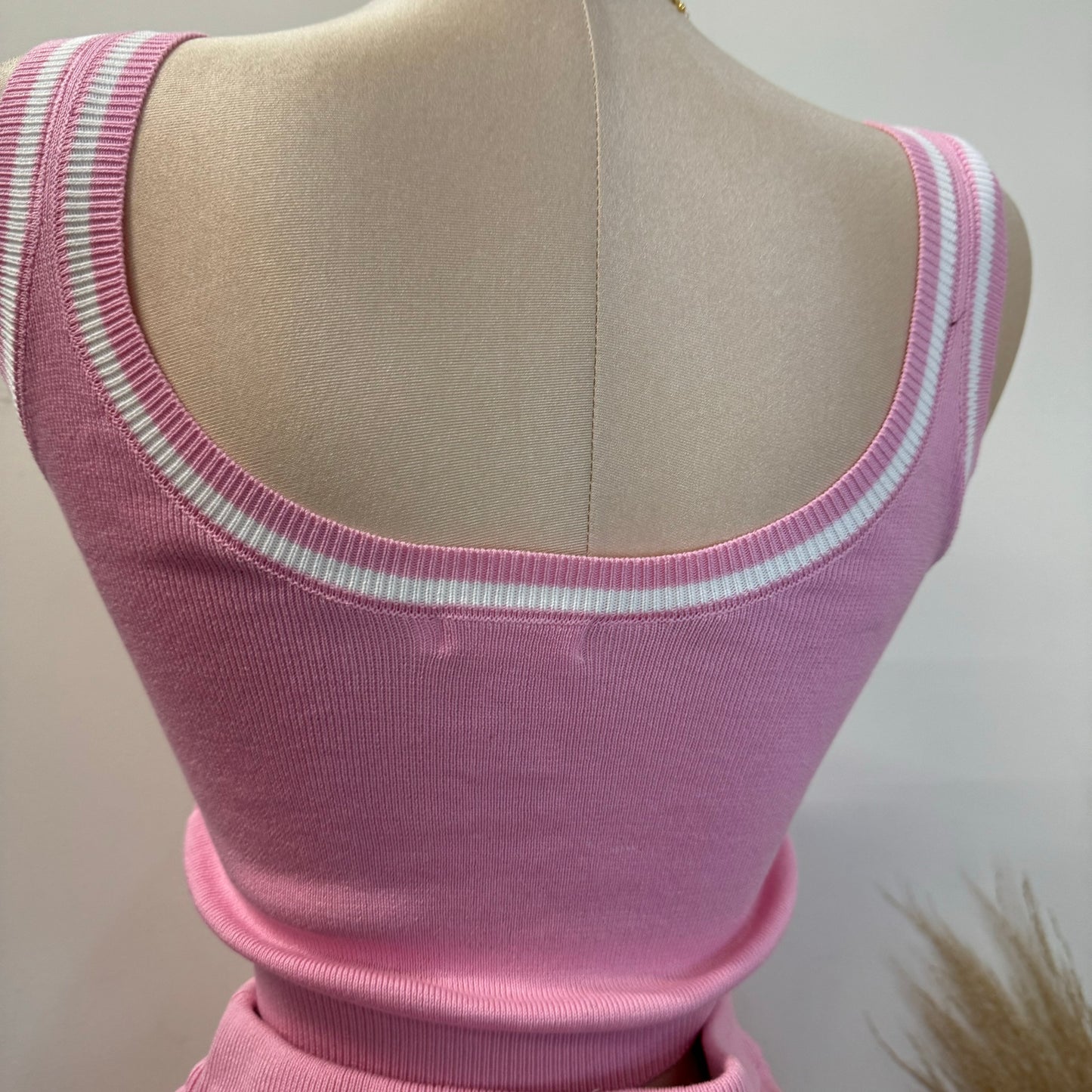 Liza Three piece Skirt Set-Pink
