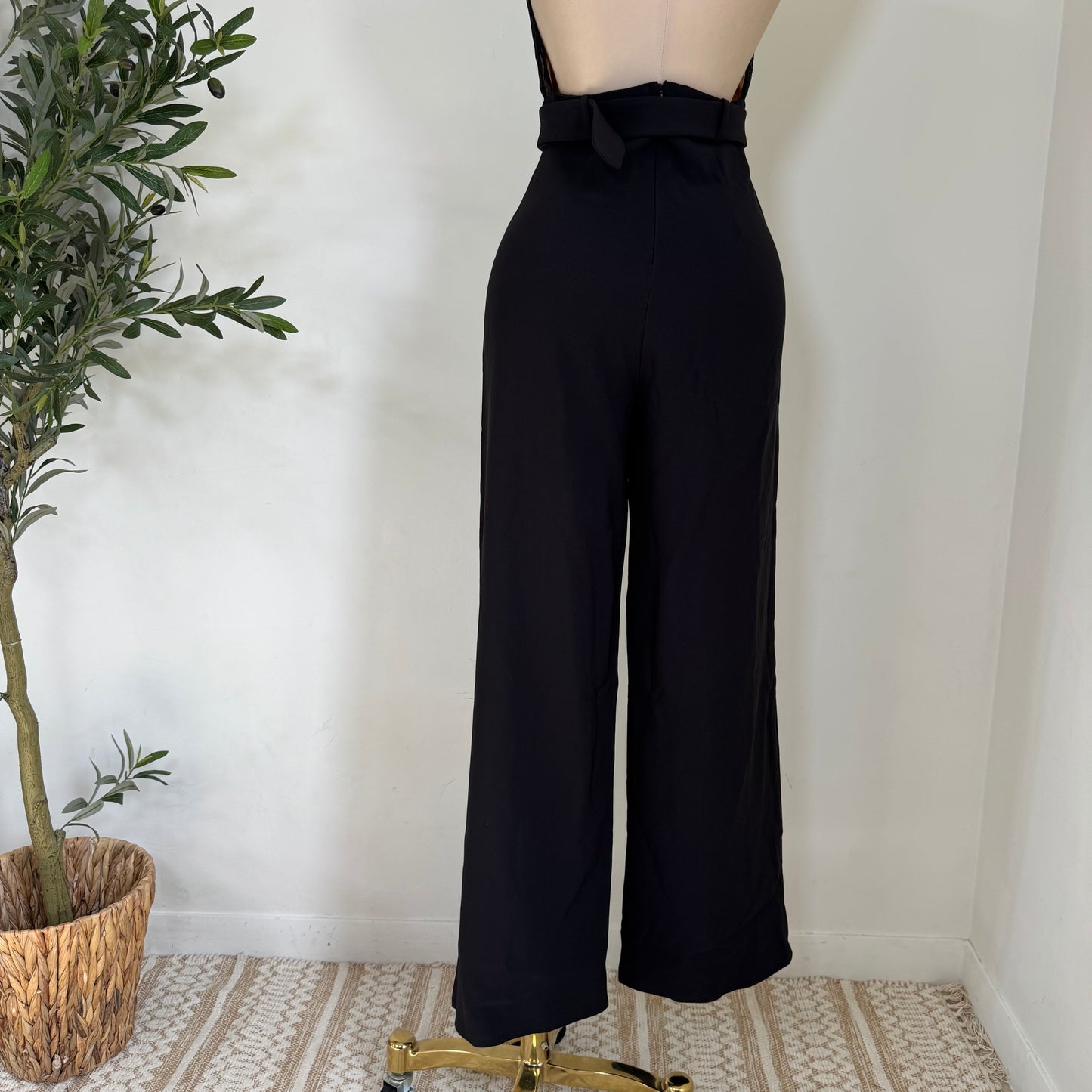 LACE & STRETCH WOVEN JUMPSUIT