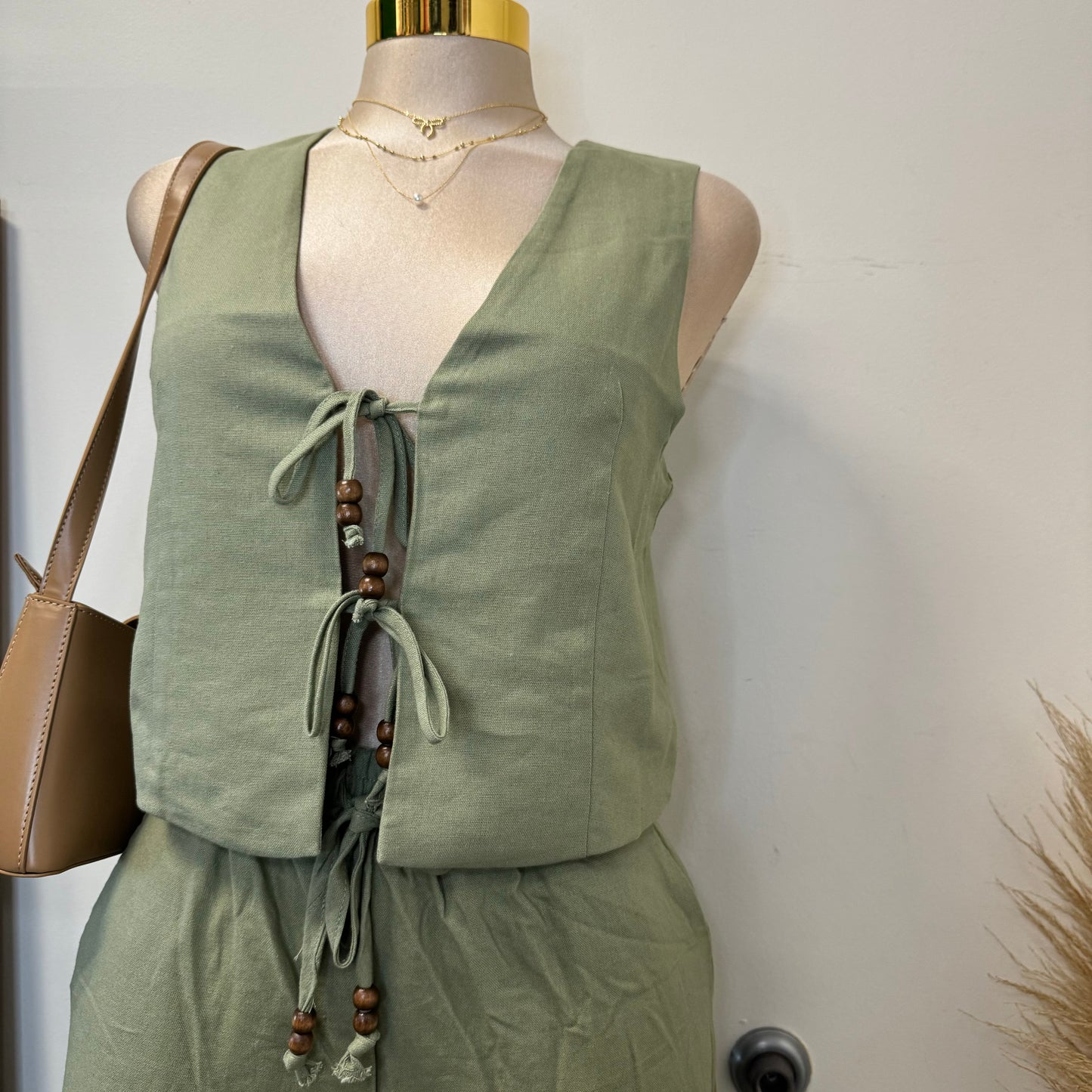 Knot Pant Set-Sage Green