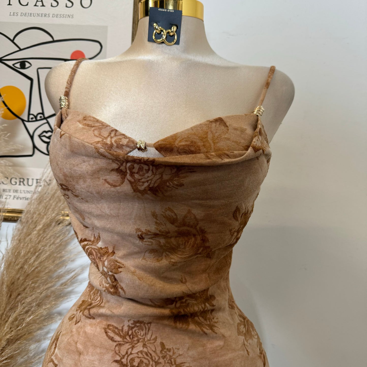 Karmika Dress-Brown