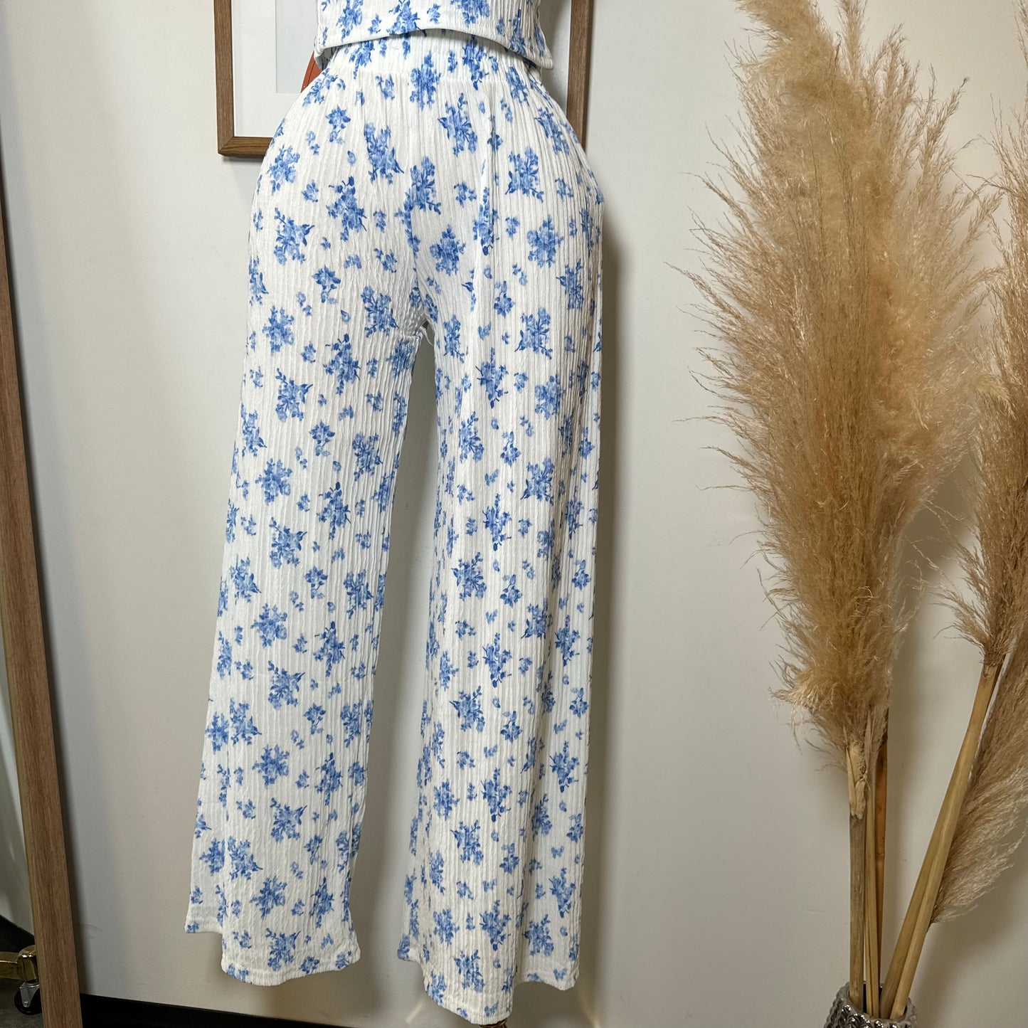Tamara Two Piece Set-White/Blue