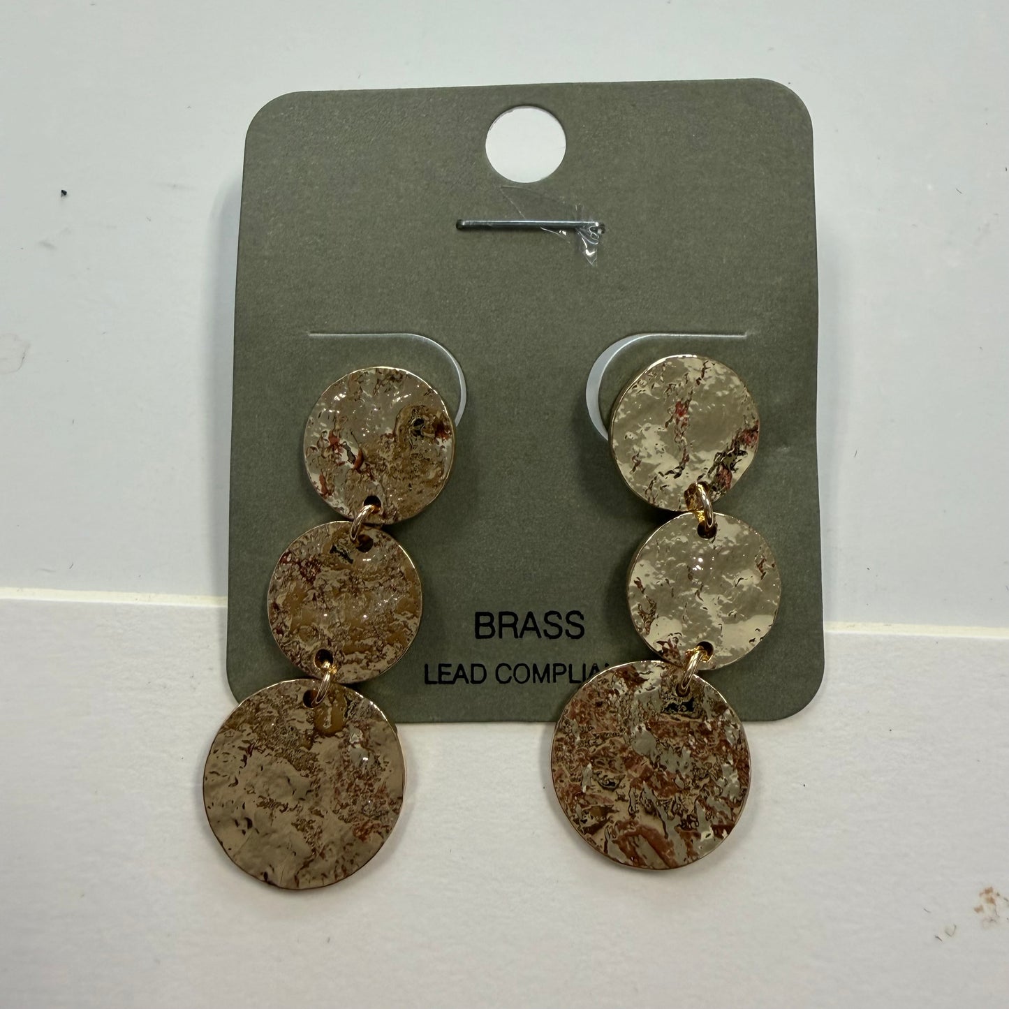Brass Hammered Triple disc Bro-Gold