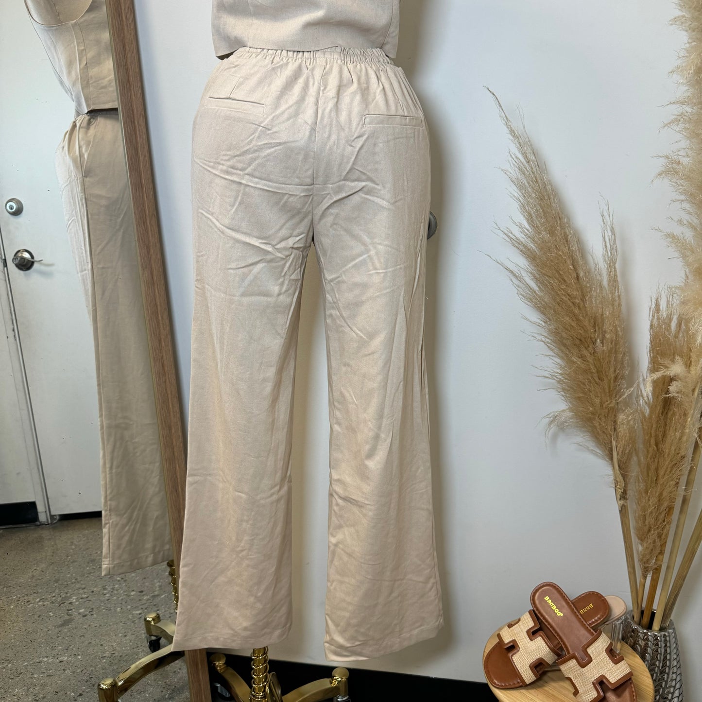 Knot Pant Set-beige