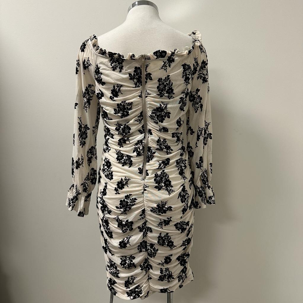 Helena Long Sleeve Off Shoulder Dress PL-Taupe