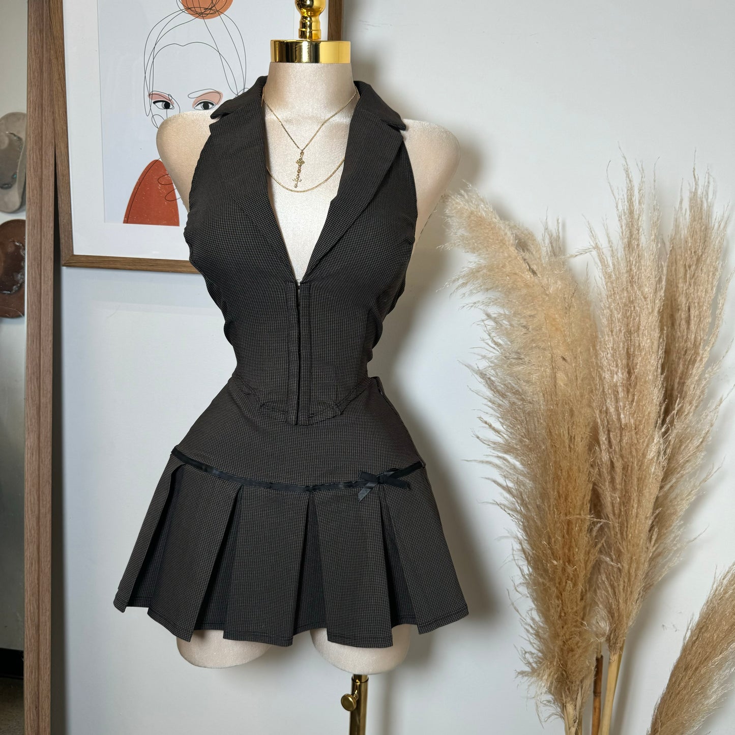 Revolu Skirt Set-Brown
