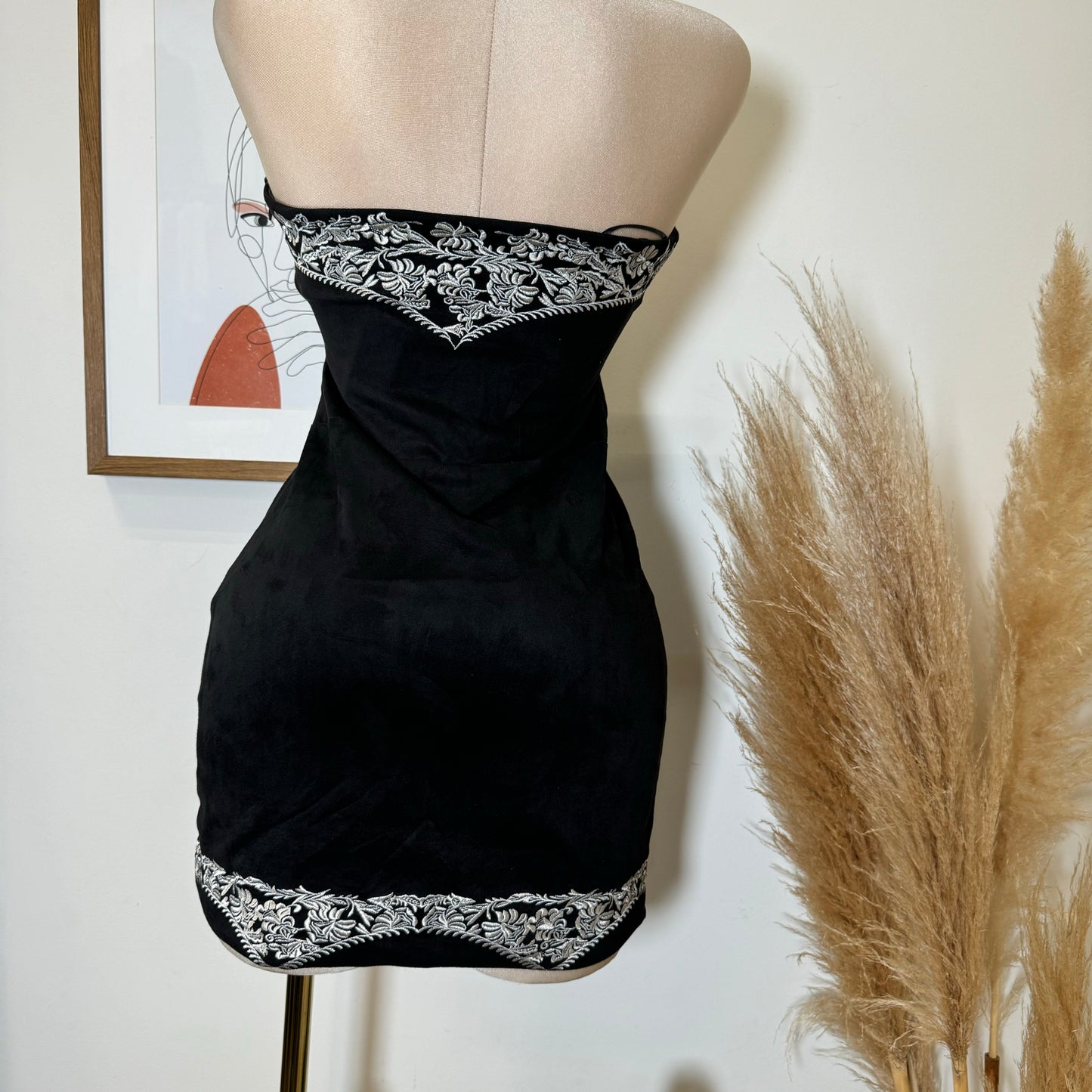 La Bota Suede Dress-Black