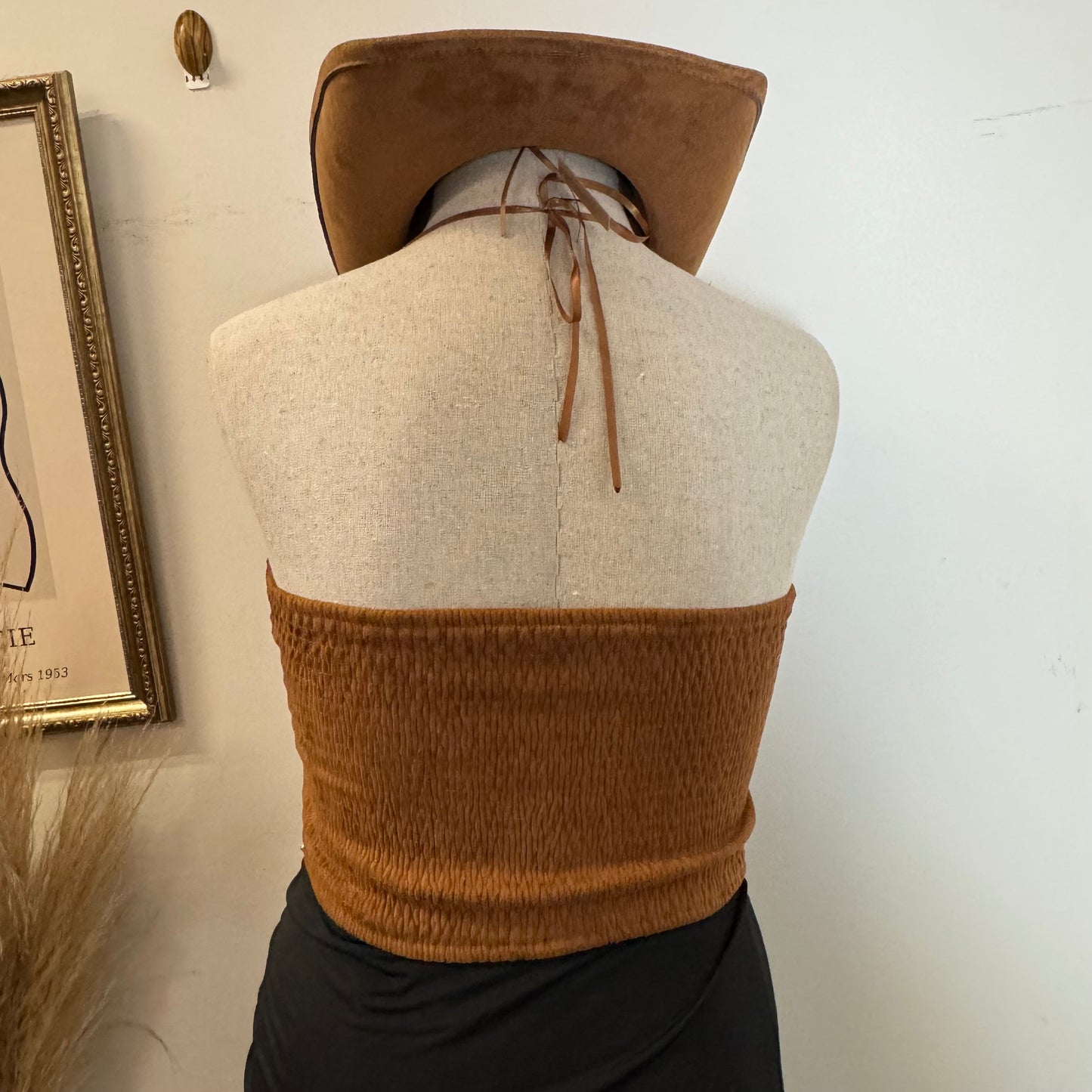 La Yaquesita Corset Top Plus size -Brown
