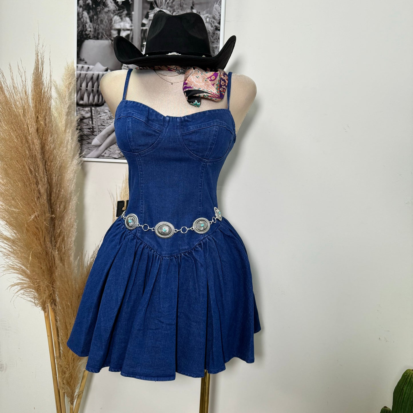 Carter Denim Dress-Blue