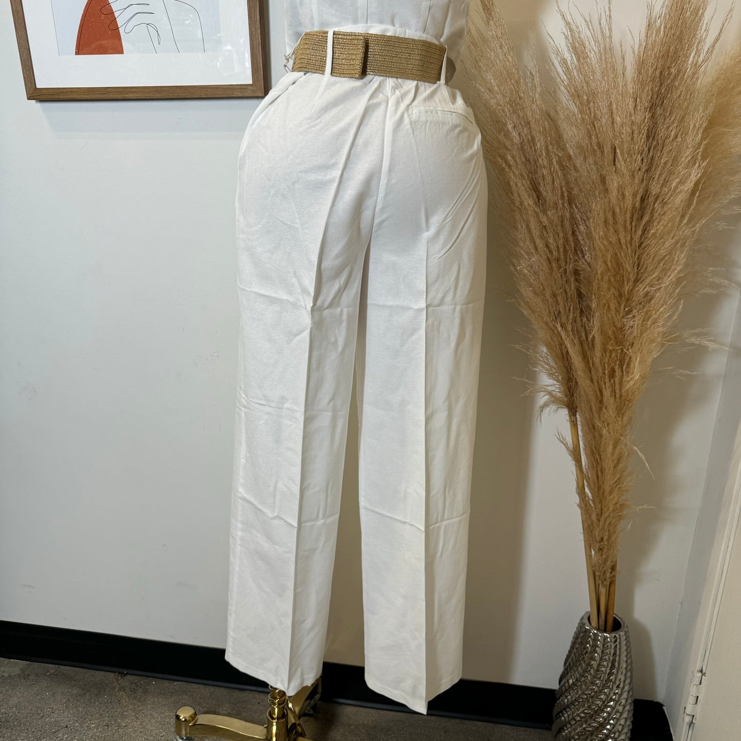 Verano Pant Two Piece Set-White