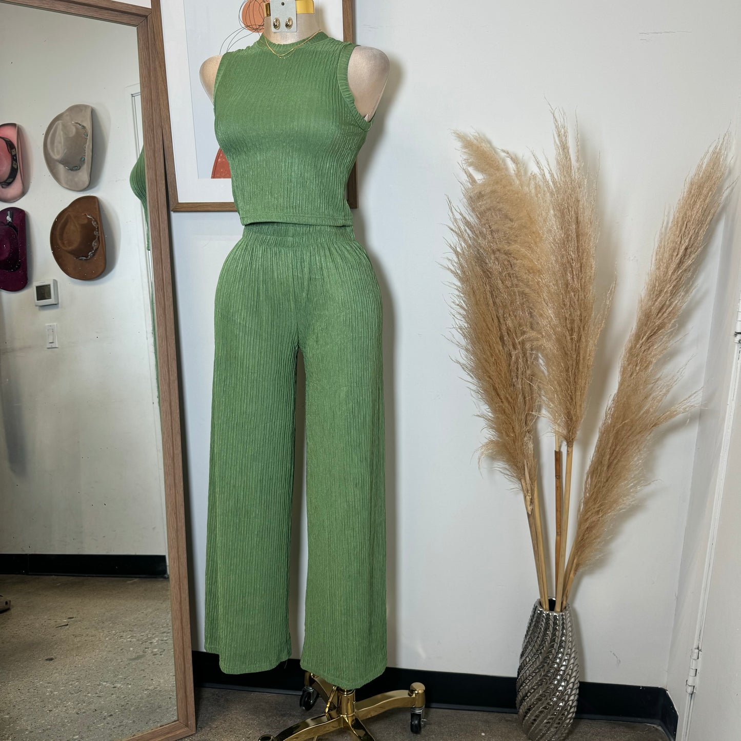 Tamara Two Piece Set-Sage Green