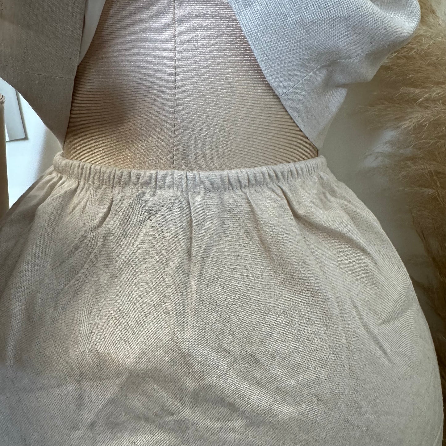Linen Maxi Skirt Set-Beige
