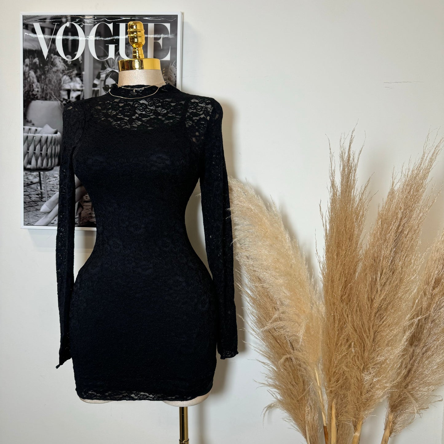 Rosie Lace Dress-Black
