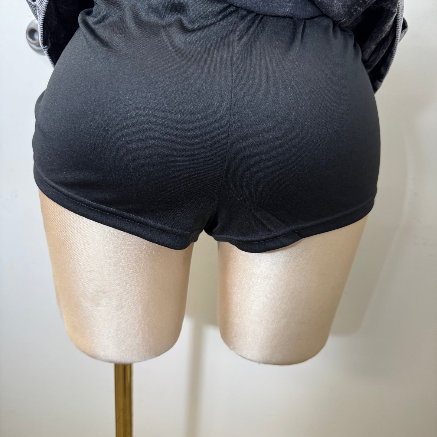 Corduroy Cargo Mini Skirt-Black