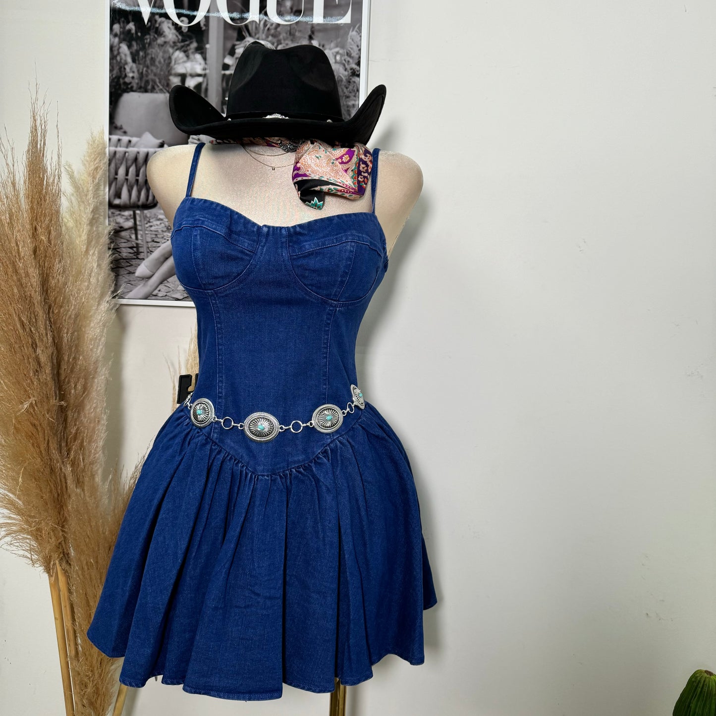 Carter Denim Dress-Blue