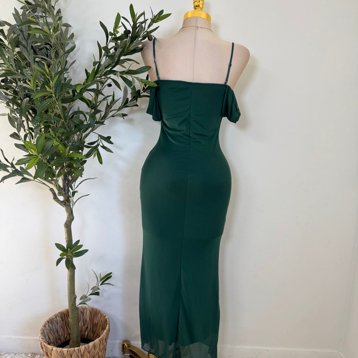 Kalie Mesh Dress-Esmerald