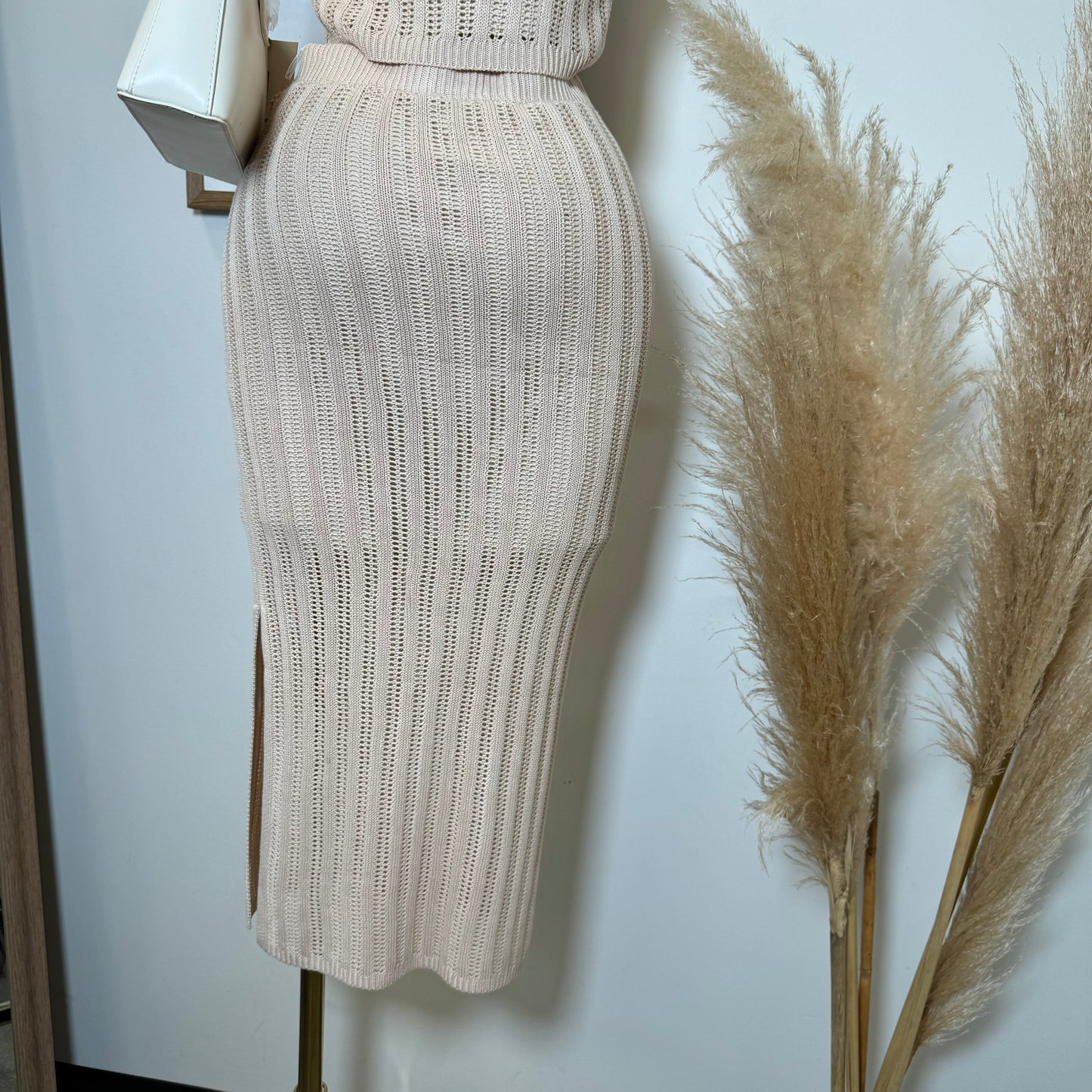 Vacation Skirt Set-Beige
