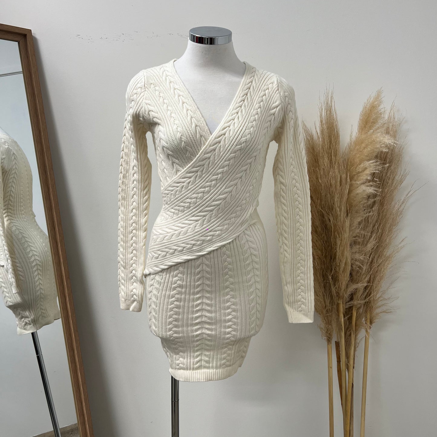 Amili Sweater Dress-Ivory