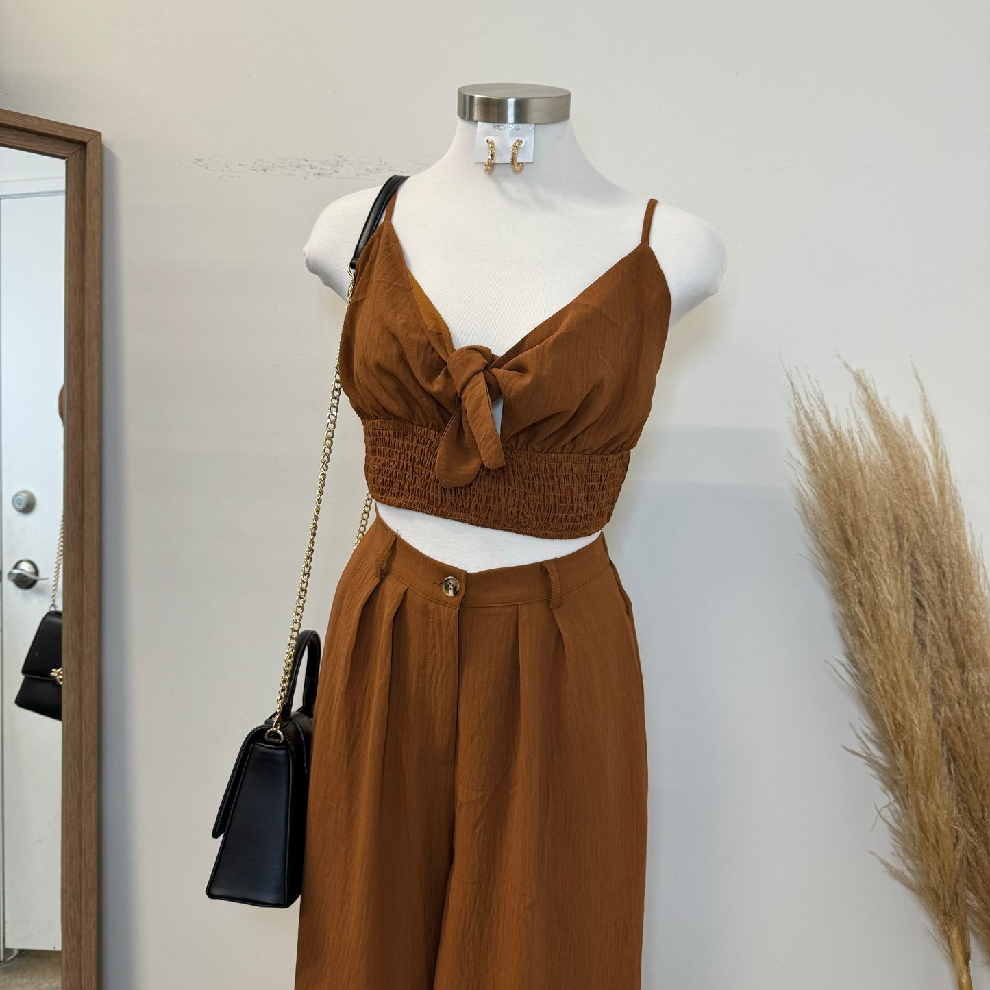 Charlotte Two Piece Set-Brown