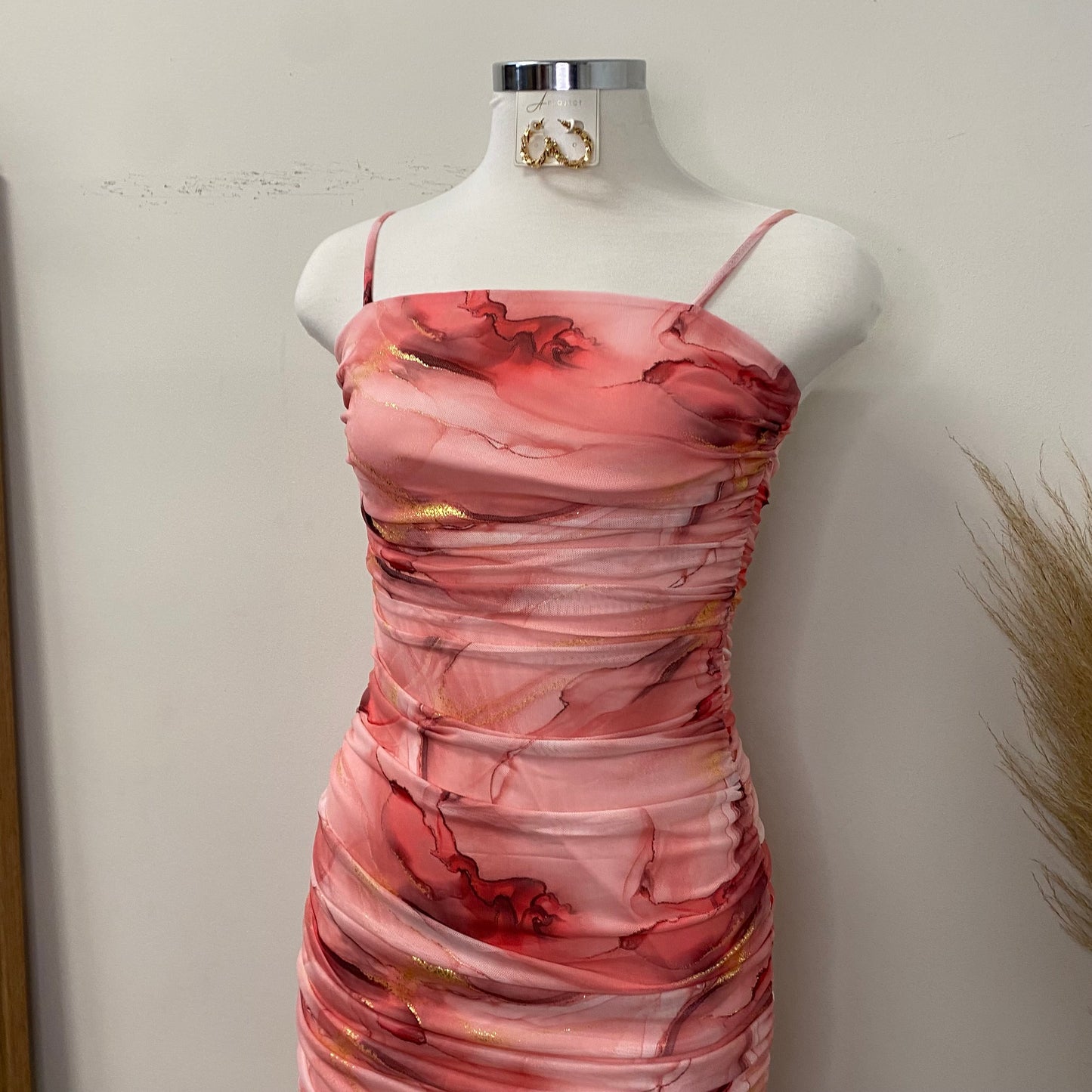 Camila Midi Dress-Pink1