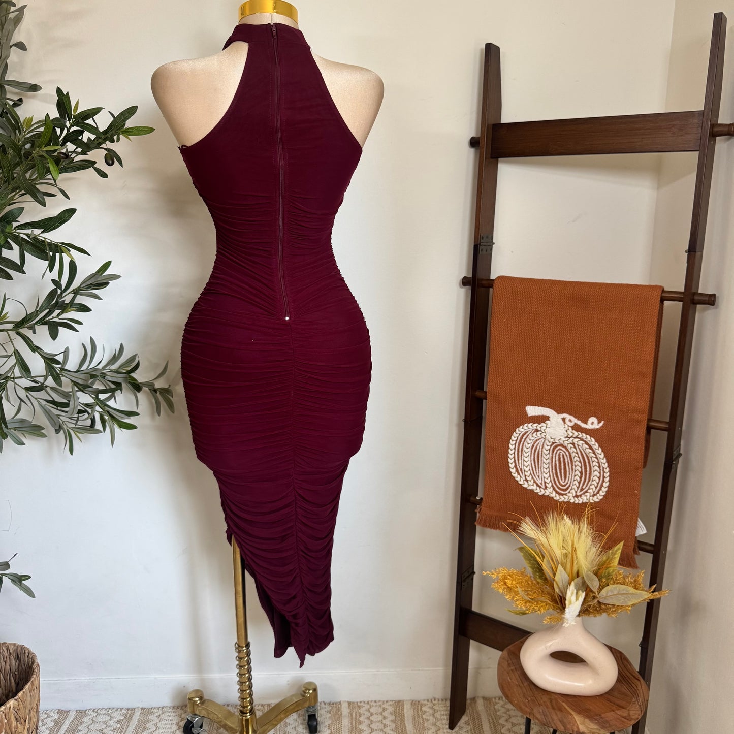 Evonne Dress-Dk Cherry