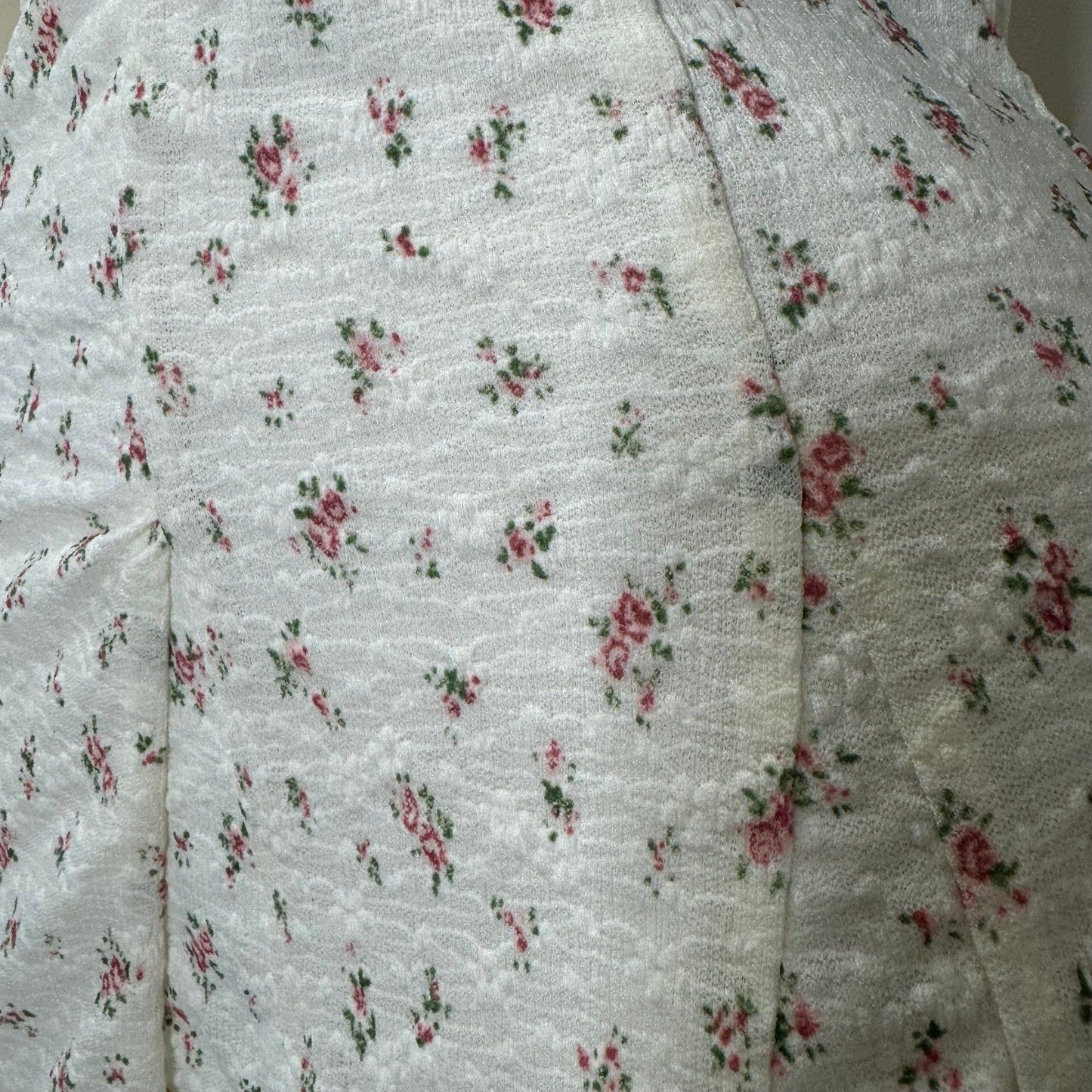 Coqueta Floral Mini Dress-Cream