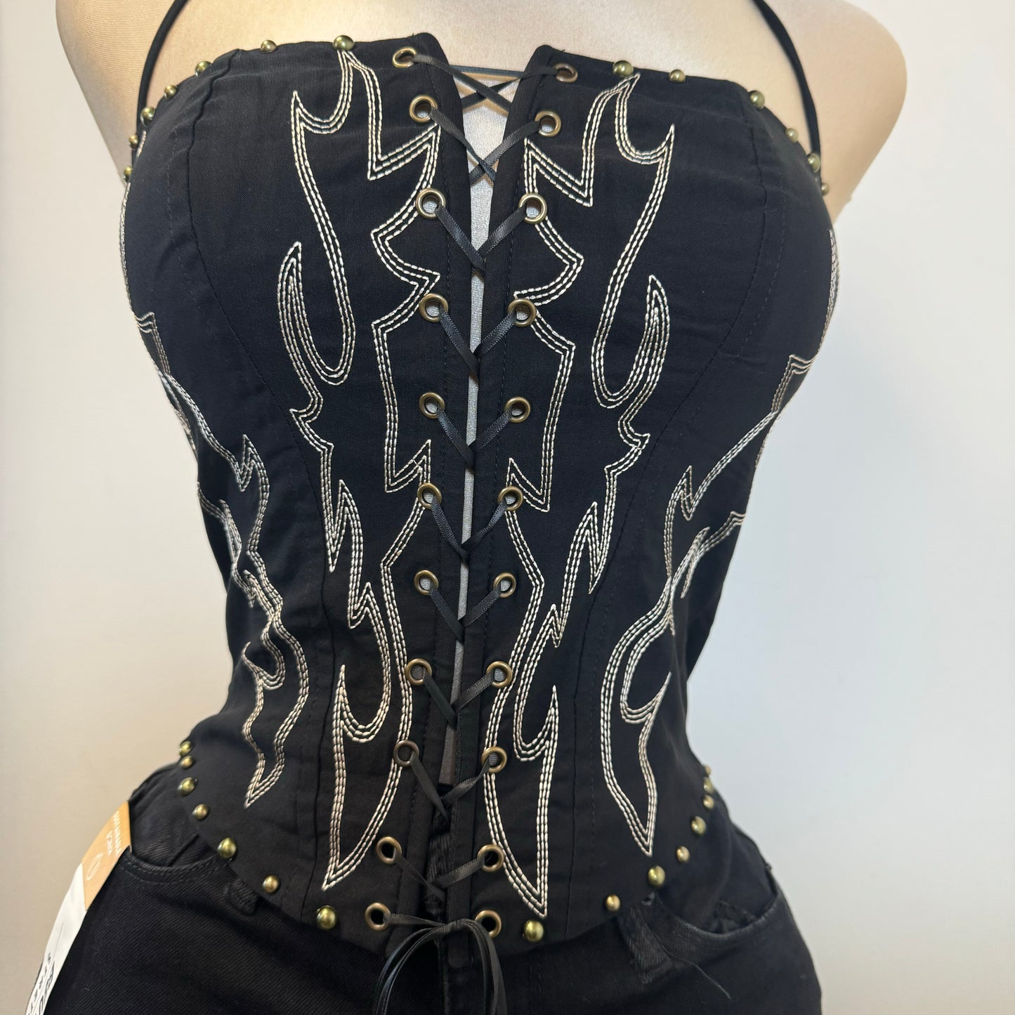 La Yaquesita Corset Top-Black1