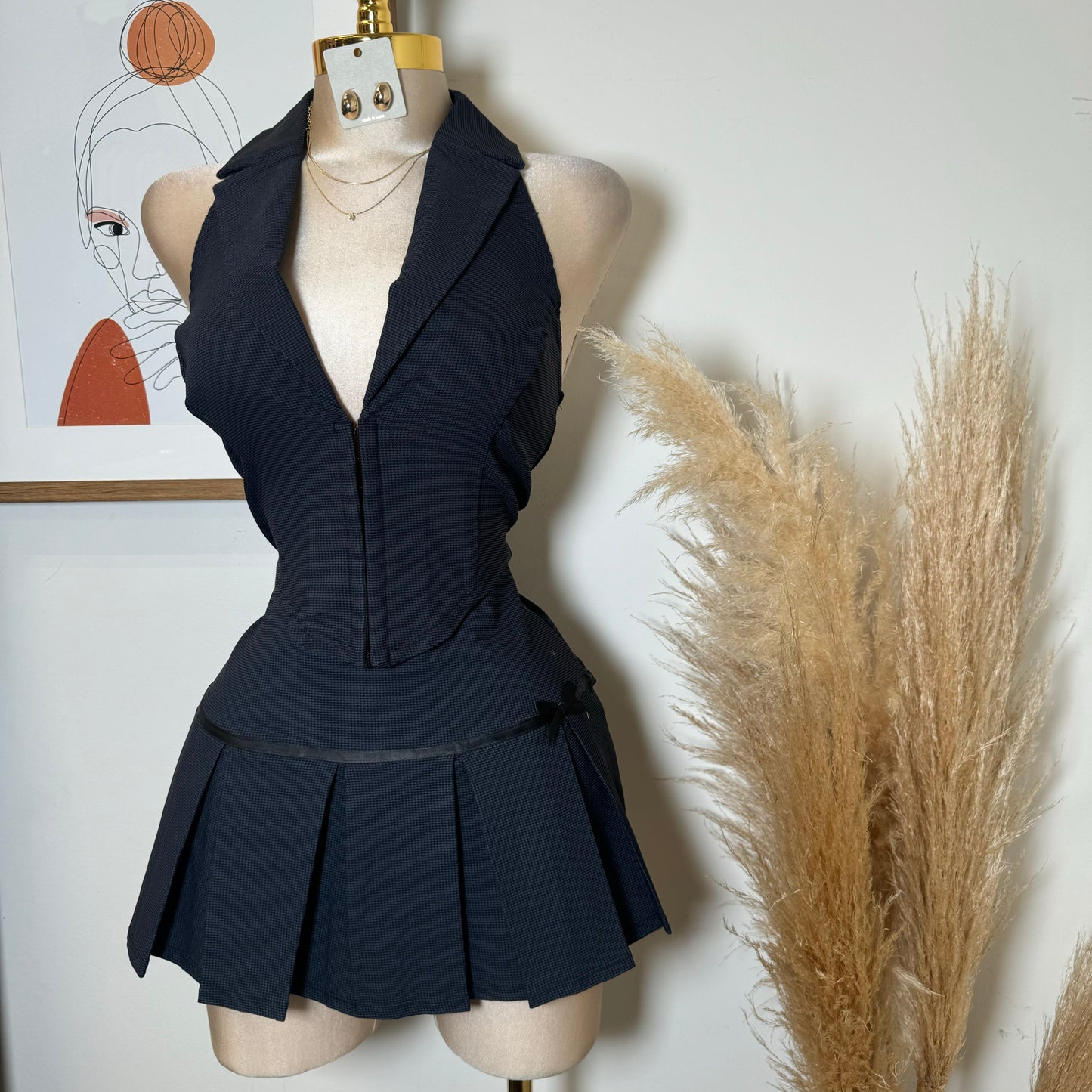 Revolu Skirt Set-Blue