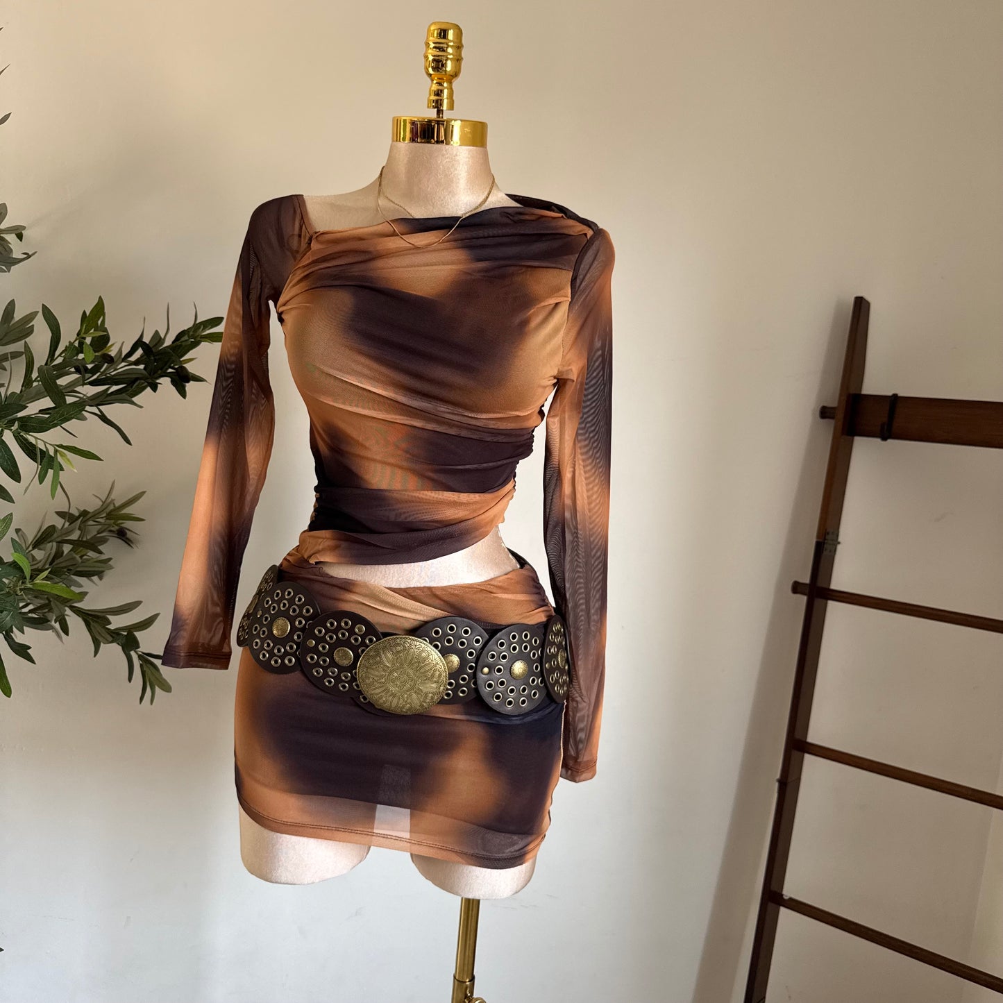 Sha Mesh Dress-sunset