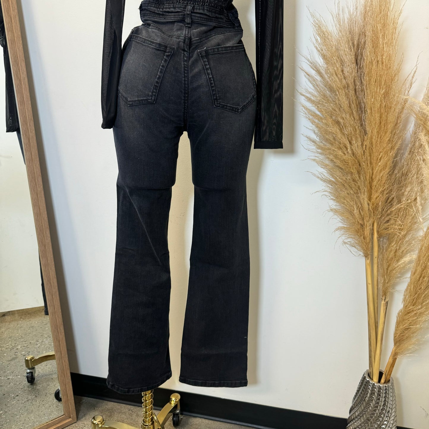 Rodeo Strapless Denim Jumpsuit-Black1